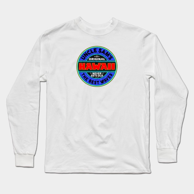 Surfing Hawaii Maui Oahu Kauai Molokai Long Sleeve T-Shirt by heybert00